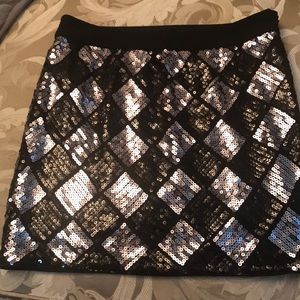 Young Ladies Sequined Mini Skirt